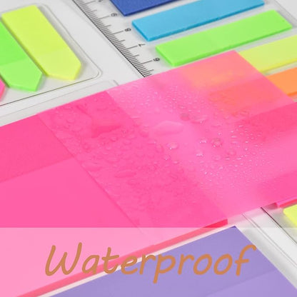 BAYTORY 700 Sheets Transparent Sticky Notes, Clear Bright Waterproof 3 x 3 inch See Through Memo Pad, Self-Adhesive Translucent Writable Index Tabs for Annotating Book, Office & School Study Supplies