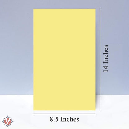 Canary Pastel Color Paper – Great for Arts and Crafts and Stationery Printing – 8.5 x 14" (Menu/Legal Size) – 20lb Bond / 50lb Text / 75GSM – Copy, Writing and Printer Paper – 500 Sheets per Pack
