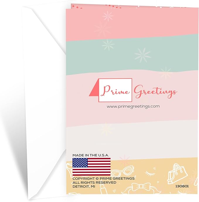 Prime Greetings Religious Birthday Card For Sister, Made in America, Eco-Friendly, Thick Card Stock with Premium Envelope 5in x 7.75in, Packaged in Protective Mailer