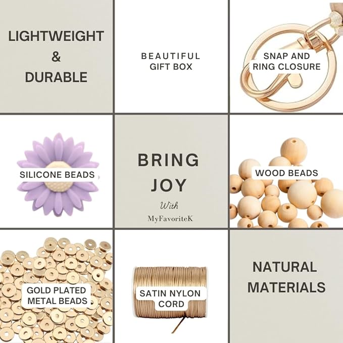 Flower Teacher Lanyards ID Badge and Key Chain, Cute Silicone Beads Lanyard for Women Nurse Work Student (Lavender)