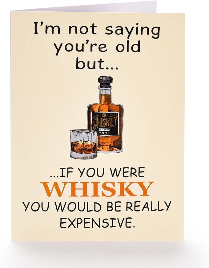 Funny Birthday Cards for Men, Humor Happy Birthday Card Gifts for Husband, Him, Boyfriend, Dad, Brother, Unique Birthday Greeting Cards Gifts with Envelope