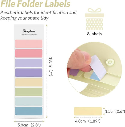 SKYDUE Expanding File Organizer with 5 Pockets, Accordion File Folders with Labels, Portable Document Paper Bill Receipt Organizer, Home College School Office Supplies, Letter Size,Apricot