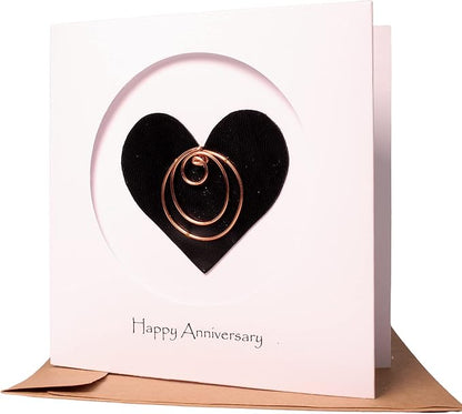 Personalised Initial Birthday Card, Copper Initial, Happy Birthday, Birthday Card, Card for Her, Gift for Her (O)