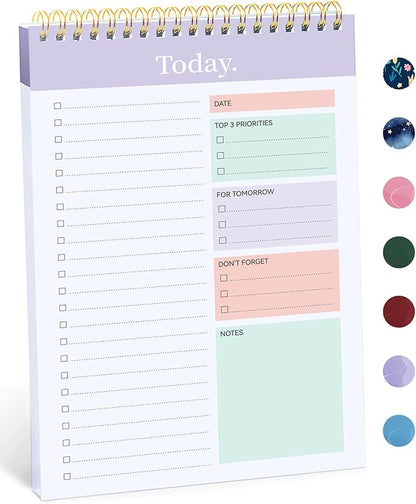 To Do List Pad - To Do List Notebook for Work with 52 Sheets, Undated Daily Planner Perfect for Daily Tasks and Goal Setting, To Do List Notepad Suitable for Office, Home and School-Violet Dream