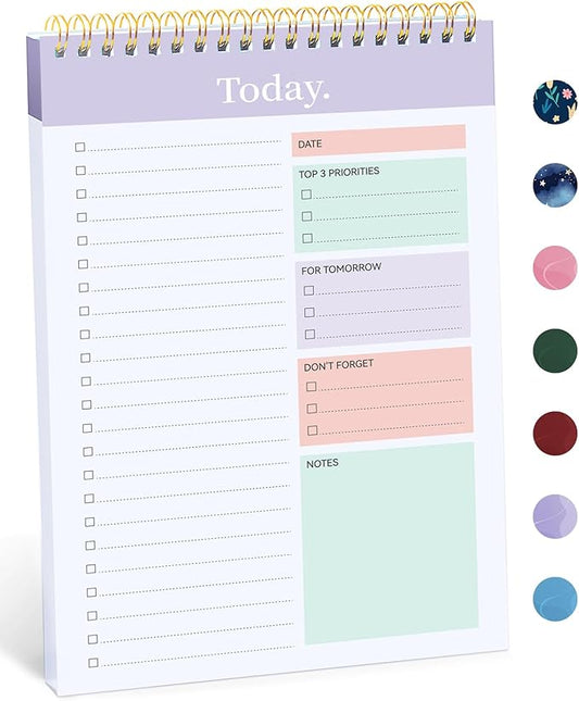 To Do List Pad - To Do List Notebook for Work with 52 Sheets, Undated Daily Planner Perfect for Daily Tasks and Goal Setting, To Do List Notepad Suitable for Office, Home and School-Violet Dream