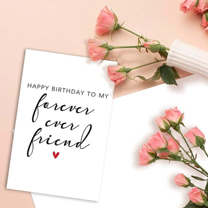 Happy Best Friend Birthday Card, BFF Card, Gifts for Bestie Women, Bestie Sister Friendship Cards for Lady Girl, Forever Friend