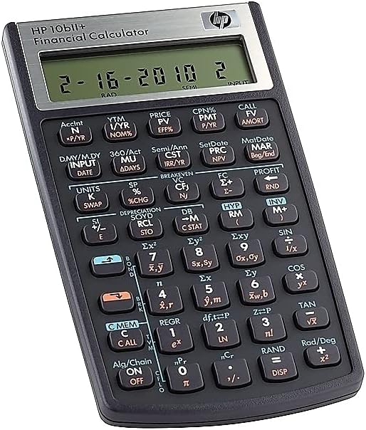 HP 2716570 10bII+ Financial Calculator, 12-Digit LCD