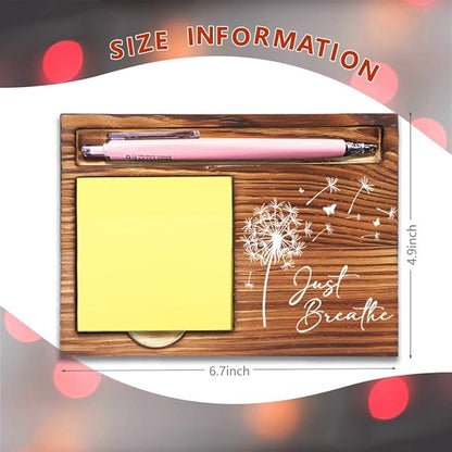 Just Breathe Mental Health Signs, Just Breathe Therapy Office Inspirational Quotes, Psychology Decor for Treatment Office School Classroom, Psychotherapist Self-Stick Note Pad Holders-DW57