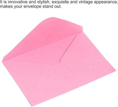 PATIKIL Mini Envelopes, 50 Pack Gift Cards Business Cards Envelope for Invitation Graduation, Pink