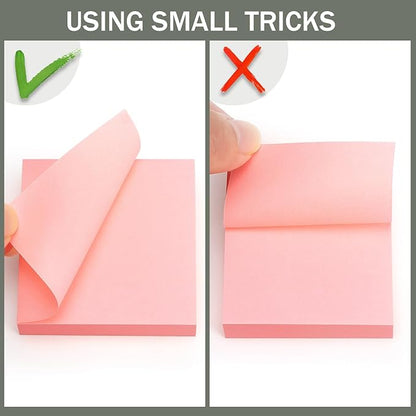 Eastern Wolf Sticky Notes 2x2 Self-Stick Notes 8 Bright Multi Colors Sticky Notes 16 Pads 100 Sheet/Pad