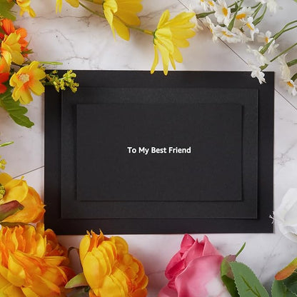 50 Sheets Blank Cardstock Paper 250 GSM Thick Heavy Cards Stock for DIY Art Projects, Card Making, Postcards, Greeting Cards, Birthday Party, Wedding Invitation (Black, 5x7 inches)