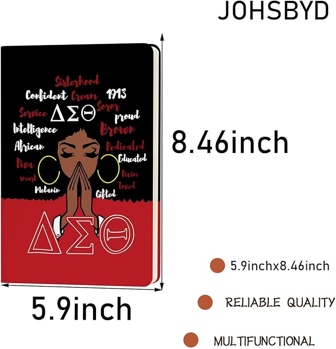 AKA Sorority Gift Leather Notebook for Women Girls Pink and Green Greek Sorority Journal Notebook Sisterhood Graduation Gift (5)