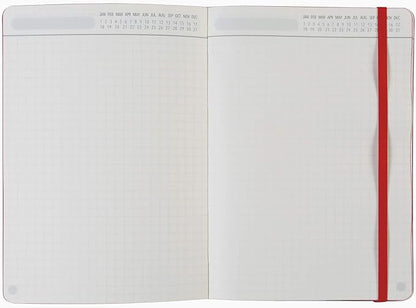 C.R. Gibson Black Leatherette Dot Grid Notebook Journal, 6'' W x 8.5'' L, 240 Pages, Bulleting Log (MJ127-20191A)