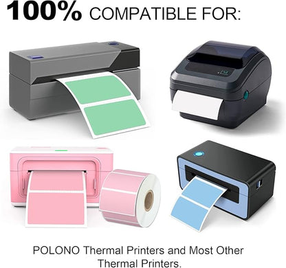 Misofuki 2.25x1.25 1000 Labels Rectangular White Direct Thermal Stickers Labels Roll Compatible with Zebra, Rollo, MUNBYN, Self-Adhesive Direct Thermal Labels