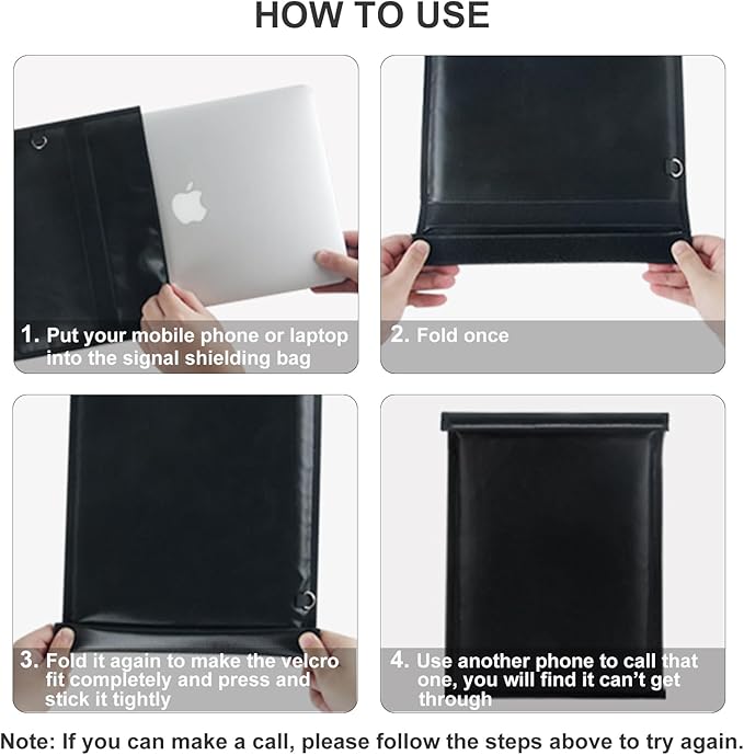 3 Pack Faraday Bags- Large Faraday Cage, Anti-Tracking Faraday Bag for Laptops & Tablets & Phones & Car Keys, RFID Signal Blocker Faraday Pouch, Fireproof & Waterproof Faraday Key Fob Protector