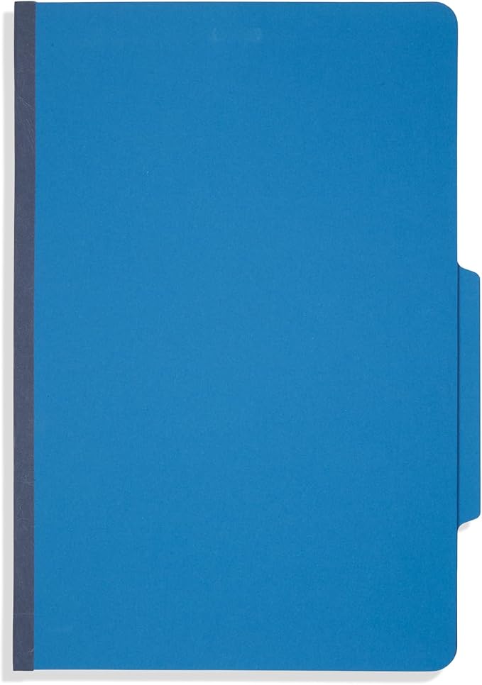 Blue Summit Classification Folders, Legal Size, 2 Dividers, Dark Blue – 10 Pack