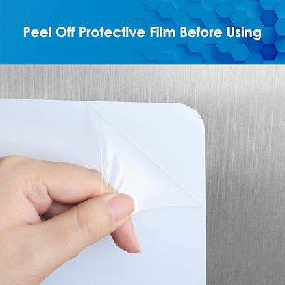 MaxGear 20'' X 13'' inch Magnetic Dry Erase Whiteboard for Refrigerator, Fridge Whiteboard Sheet for Kitchen Fridge Shopping List Notice Board with New Stain Resistant Technology (1 Eraser,6 Markers)