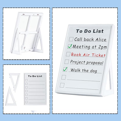 Desktop Dry Erase Board, Small Whiteboard with Stand, A5 Size 8.3 x 5.8 Inches with A Dry Erase Marker (to Do List, A5)