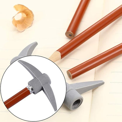 Chinco 24 Pieces Pickaxe Pencils Eraser Set Funny Eraser Topper Pencils Bulk with Axe Shape Erase for Students Gifts