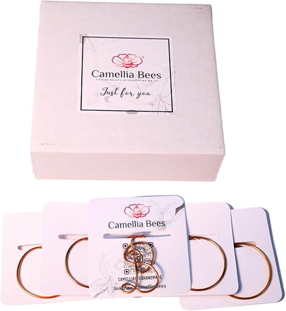 Personalized Initial Copper Bookmark, Set of 5, Handmade Copper Gift for Her, Him, Couple on Birthday, Wedding Anniversary, Alphabet Bookmark (B)