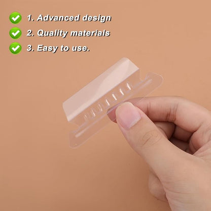 50 Set Hanging File Folder Tabs, Clear Plastic Hanging File Folder Labels Tabs with Paper Inserts Transparent File Folder Labels Tabs for Quick Identification
