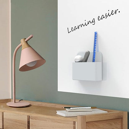 Magnetic Dry Erase Marker Holder - 2 Pack Pen Holder for Fridge, Whiteboard, School, Office, Home, Cup, White