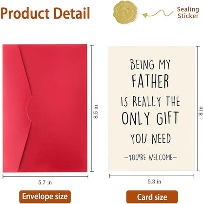 Funny Birthday Card for Dad, Humor Dad Birthday Card Gifts from Son Daughter Kids, Best Gifts for Dad Birthday, Happy Birthday Gifts for Father Papa Dad