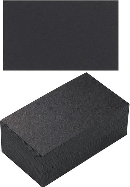 100 Pack Thick Paper Cardstock Blank Heavy Cards Stock for Invitations, Greeting Cards Making, Postcards, Photos, 250GSM Thick Paper (Black, 3x5 inches)
