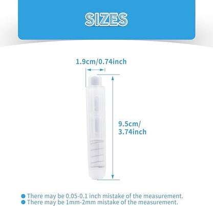 8-Pack Premium Transparent Chalk Holders - Teacher's Choice Easy Press Extension, Dust-Free Grip, Durable Plastic Shell for Classroom, Office, and Art Use