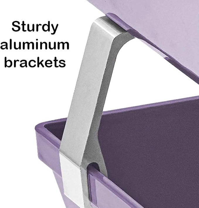 Acrimet 2 Tier Side Load Letter Tray Facility, Desktop File Organizer, A4 Letter Size Paper Organizer, Minimalist Storage Solution Paper Tray for Office, Home, Classroom (Plastic, Solid Purple Color)