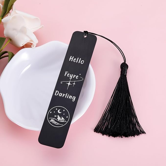 Funny Bookmarks for Women Men Novel Merchandise Bookmark for Fans Book Lovers Hello Fe Darling Reader Birthday Christmas Inspirational Gifts for Female Friends Bookaholic Gifts Bookmark Gifts