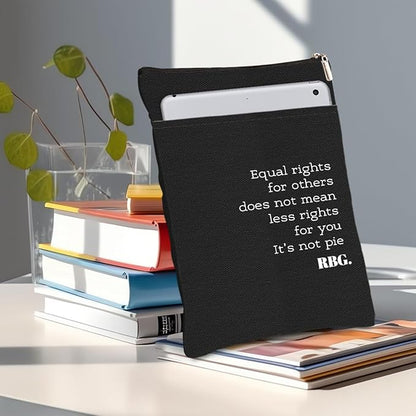 Book Themed Gifts Waterproof Book Sleeve Book Pouch Equality Rights Reading Gifts for Women Teacher Friend Book Covers for Paperbacks Book Accessories Book Protector with Zipper and Front Pocket