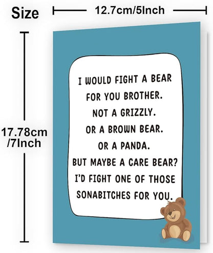 Brother Birthday Card | Birthday Card for Brother | Birthday Card Brother | from Sister | Happy Birthday Brother Card | Funny