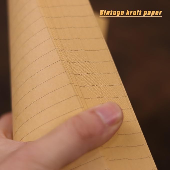 Leather Refillable Notebook,Vintage Leather Journal Diary Journal,7 x 5 IN A6 Binder Notebook (Dark Brown)