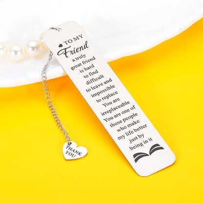 Friend Bookmark Gifts for Her Friendship Gifts for Women Female Friends Best Friend Birthday Graduation Farewell Gifts for Girl Teen Bestie Valentines Day Christmas Gifts for Book Lovers