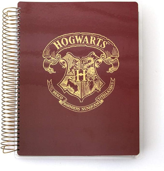 Paper House Productions Harry Potter 12 Month Undated 9.5" Planner with Month and Event Flag Stickers - Hogwarts Crest
