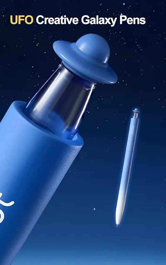 Creative Galaxy Pens Quick Dry Black Ink Fine Point Smooth Writing for Journaling Note Taking, Cute Office School Supplies Gifts for Women Men, Pack of 4pcs(Starry sky)