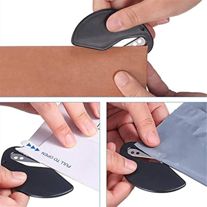 Black Letter Opener Envelope Slitter, Women Letter Opener Slitter for Men Letter Openers for Envelope Package Paper Trim Safe Mail Opener Letter Openers Office Supplies