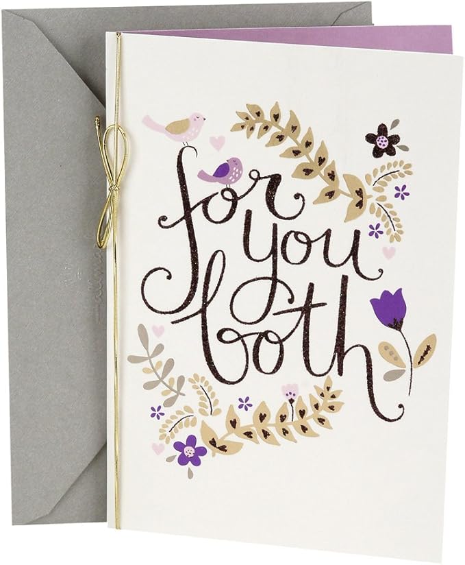 Hallmark Anniversary Greeting Card for a Couple (Birds and Flowers)