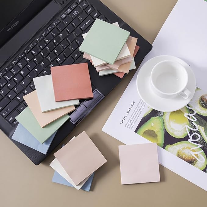 (16 Pack) Pop Up Sticky Notes 3x3 in Post Accordion Stickies Super Sticking Power Memo Pads Vintage Colors