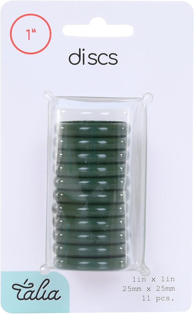 Talia Discbound Notebook - Discs (Green Olive, 1inch)