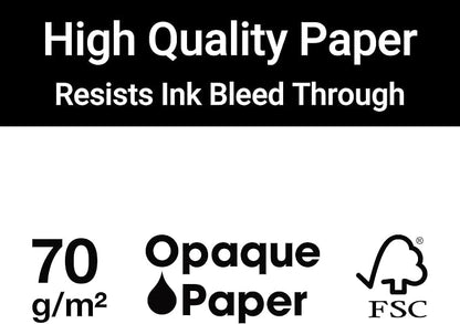 M MiquelRius, Lined 4 Subject Notebook, 11" x 8.5", 120 Perforated Sheets, Colored Sections, 3 Hole Punched,West Bay Design Cardboard Cover