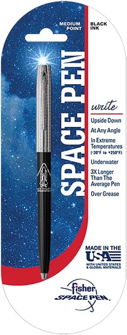 Fisher Space Pen Cap-O-Matic Space Pen, Space Shuttle Imprint, Ballpoint, Black Ink