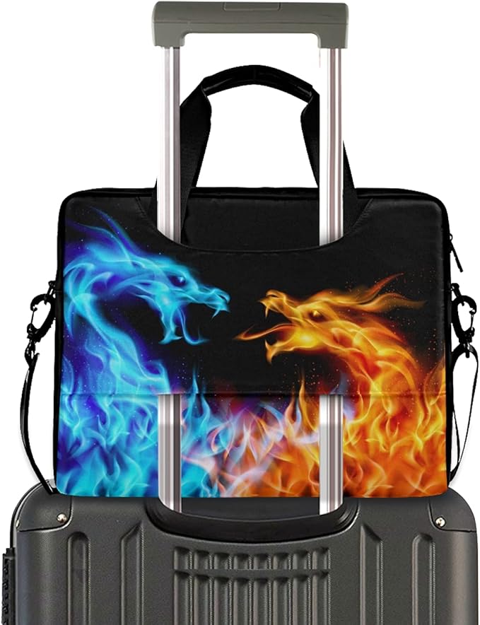 Fire Dragons Laptop Bag Case Laptop Messenger Bag Briefcase for Men Women