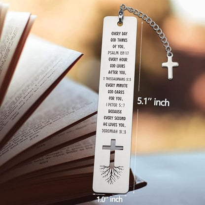 Christian Inspirational Gift for Women, Tassel with Bible Verse Bookmark Funny Gift for Women, Christmas Birthday Bookmarks Gifts for Bookworms Friends Sister Girl Female Book Club Religious Gift-ZB5