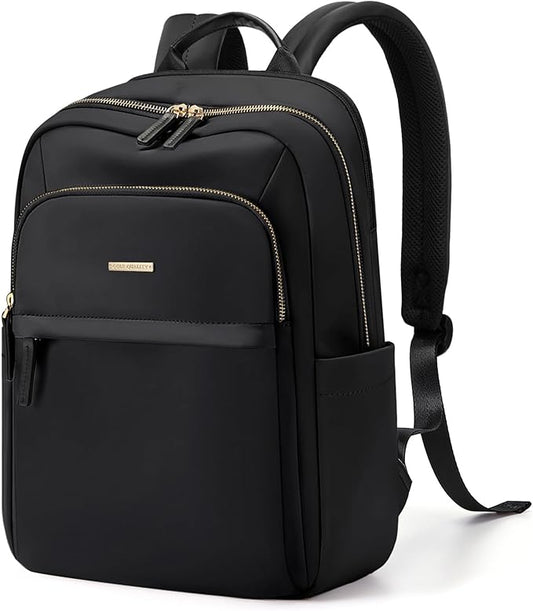 Laptop Backpack for Women Travel Work Commute Casual Daypack Backpack Purse Computer Bags Fit 16 Inch Notebook (Black)