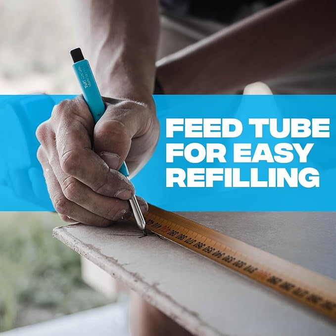 OX Tools Pro Tuff Carbon Marking Pencil with Pencil Holder, Sharpener & Belt Clip -Ideal for Carpentry and Construction, OX-P503201