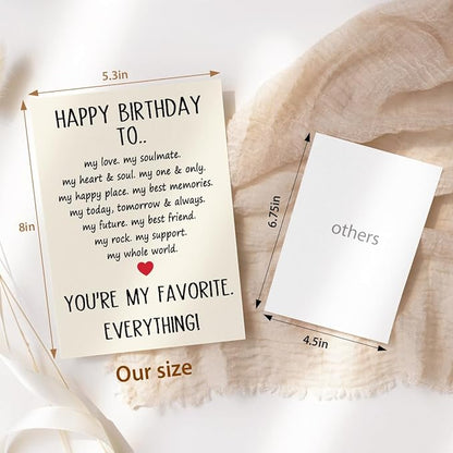 Funny and Romantic Birthday Card & Gifts for Husband, Men, Boyfriend - Sweetest Happy Bday Cards for Him