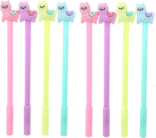 YYaaloa 28pcs Alpaca Shaped Gel Ink Pens 0.5 mm Black Ink Novelty Pens for Child, Women Coworkers Kids Office School Home Wedding Bridal Shower Gifts Party Supplies (alpaca shaped 28pcs)