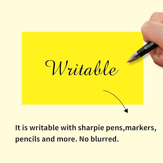 Colored Labels Stickers 3 x 5 Inch, Removable Rectangular Moving Labels, Large Color Coding Labels Moving Stickers- 200 Pack/Yellow